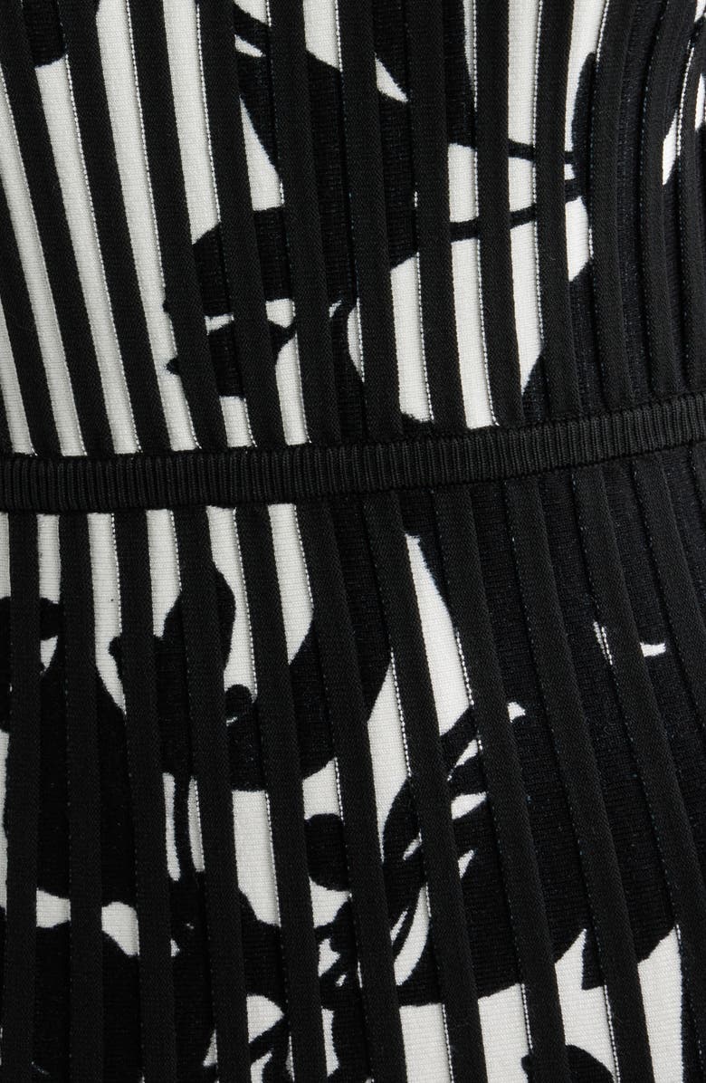 Elie Tahari The Alma Floral Sleeveless Sweater Dress, Alternate, color, 