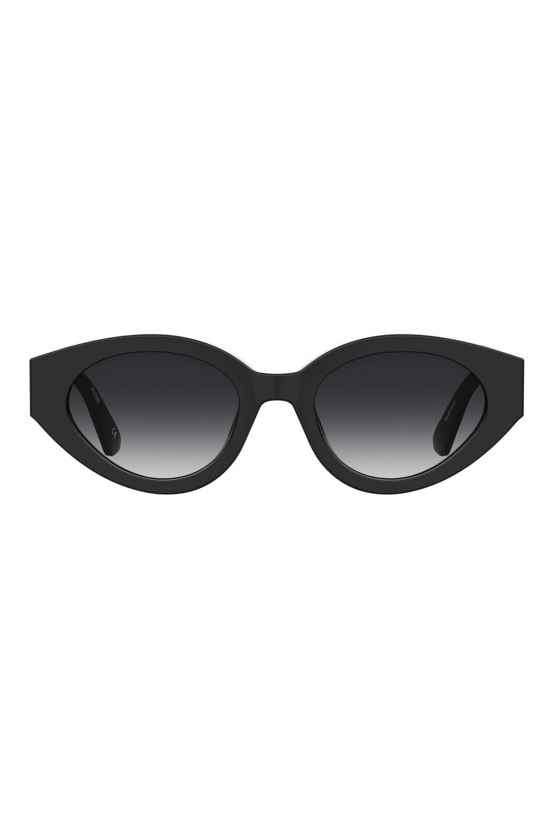51mm Cat Eye Sunglasses, Main, color, BLACK