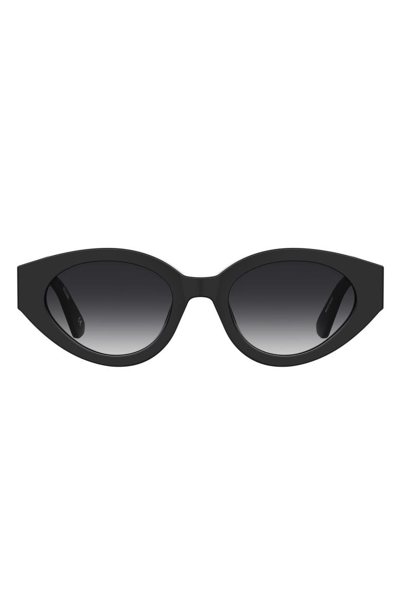 Moschino 51mm Cat Eye Sunglasses, Main, color, Black