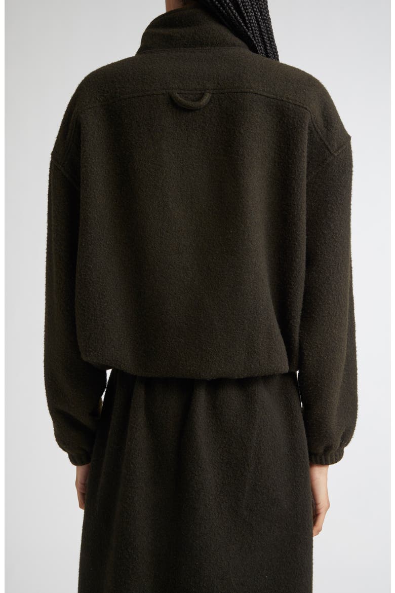 Wool Fleece Half Zip Sweatshirt, Alternate, color, TOURBE FLEECE