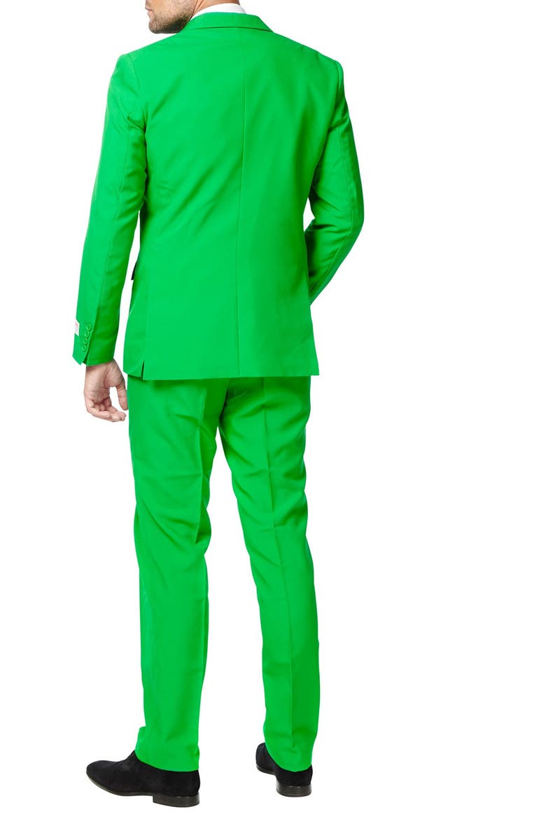Evergreen Slim Fit Two-Piece Suit & Tie Set, Alternate, color, GREEN