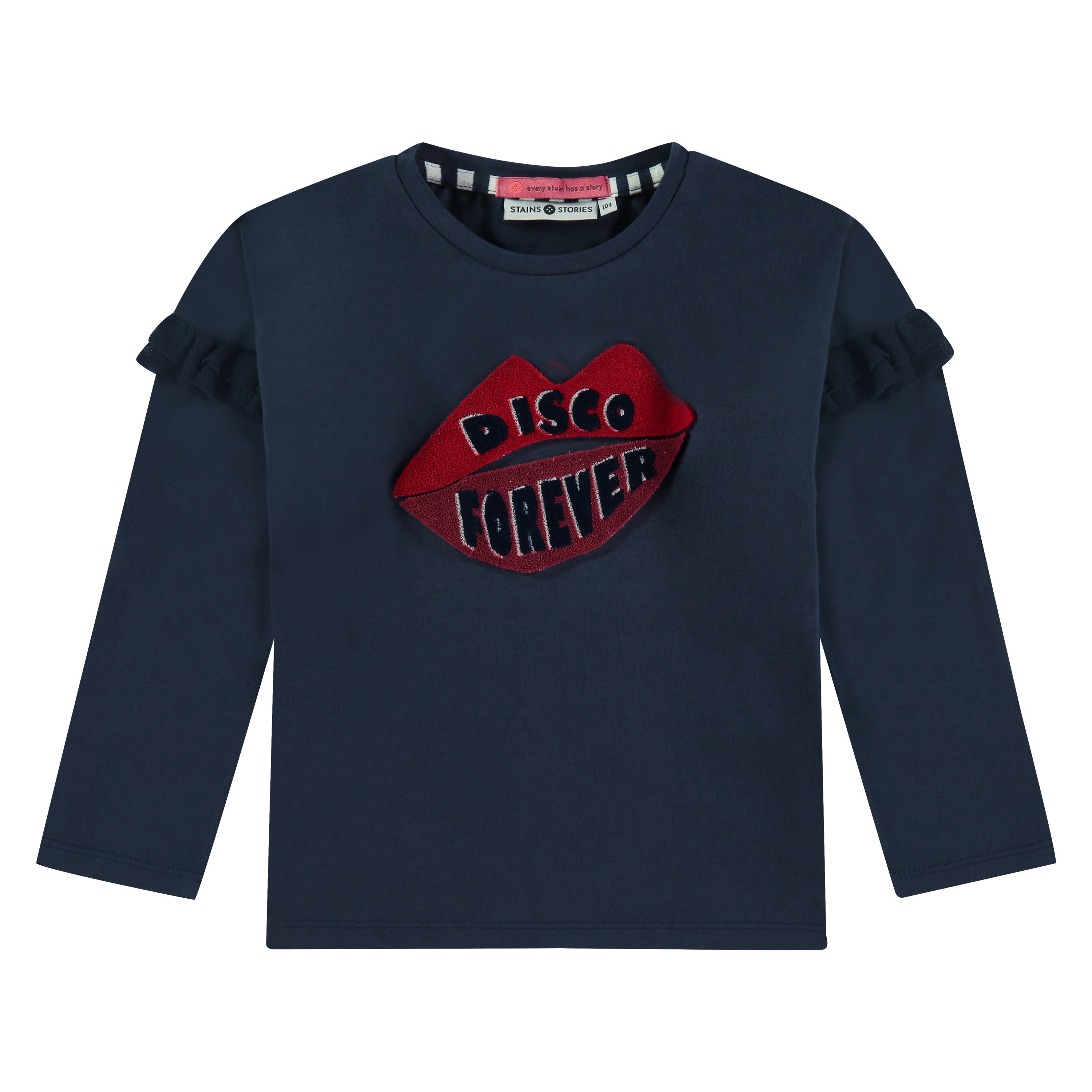 Stains And Stories By Babyface Kids'  Disco Fever Long Sleeve Sweatshirt In Blue