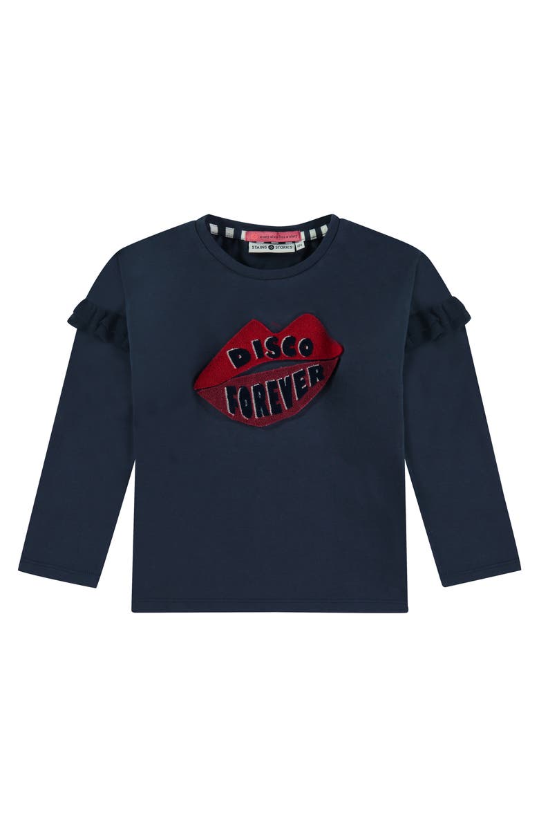 Stains and Stories by Babyface Disco Fever Long Sleeve Sweatshirt, Main, color, Indigo