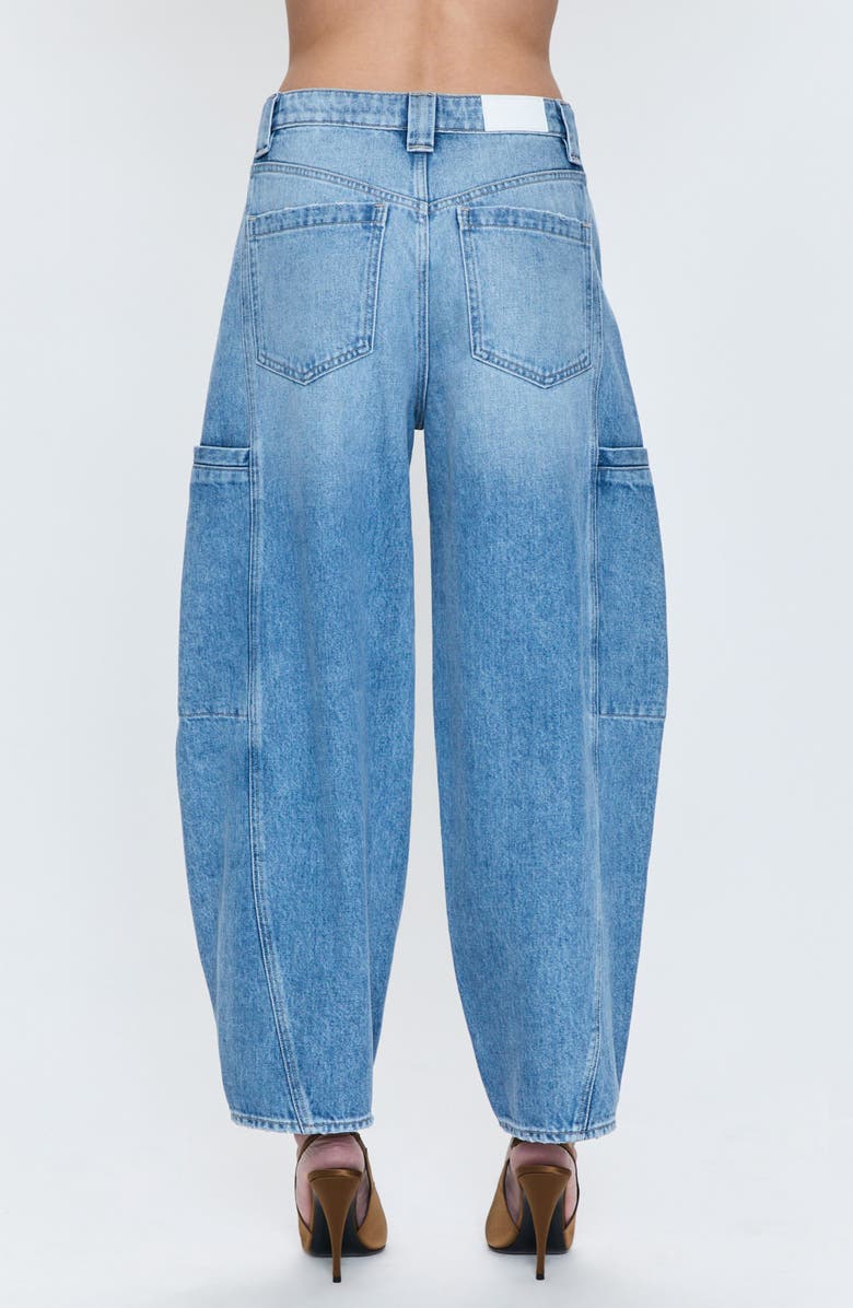 Pistola Gio High Waist Crop Barrel Leg Cargo Jeans, Alternate, color,