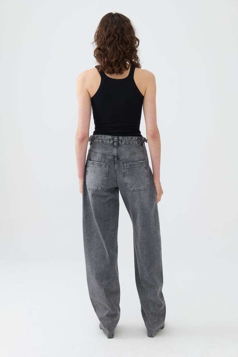 High Waisted Balloon Jeans, Alternate, color, Charcoal Anthracite