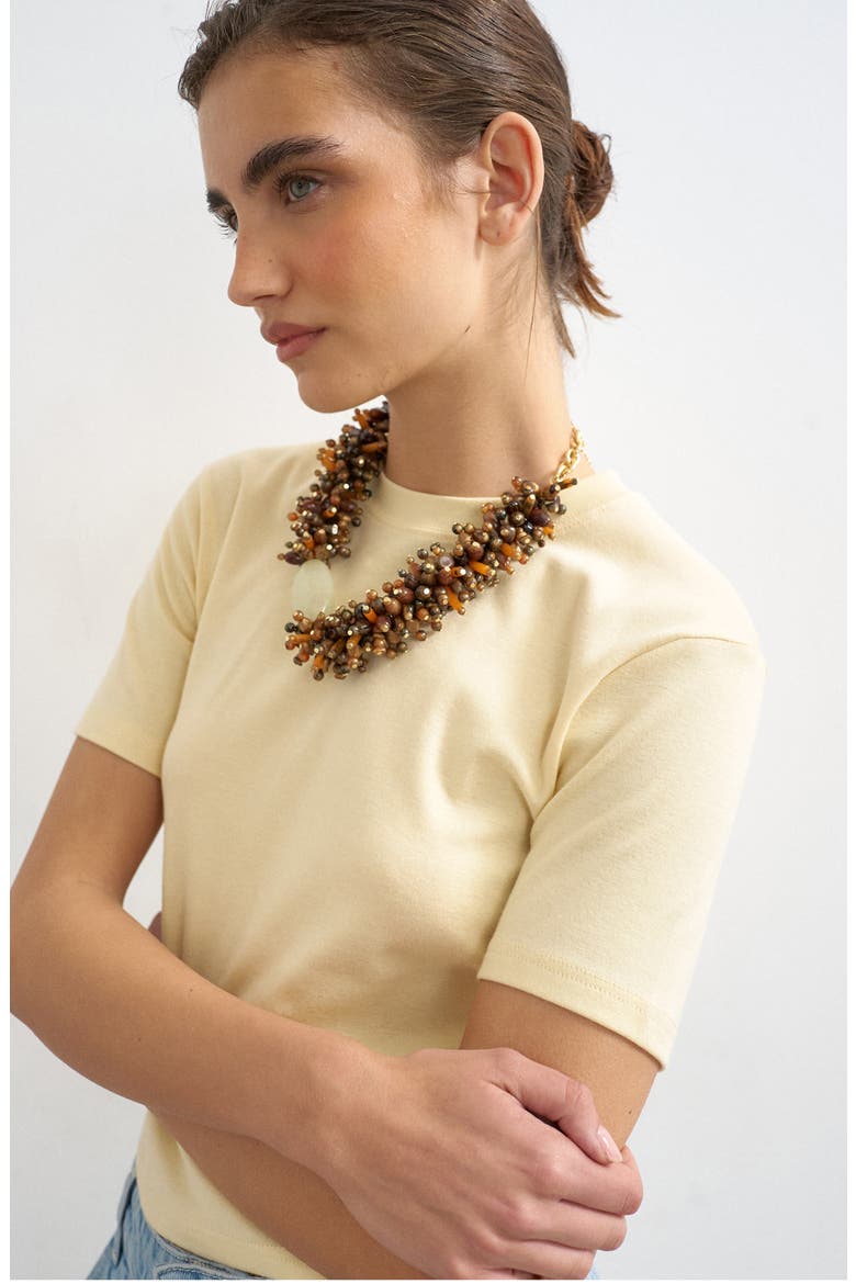 Everyday Shrunken Cotton T-Shirt, Alternate, color, YELLOW