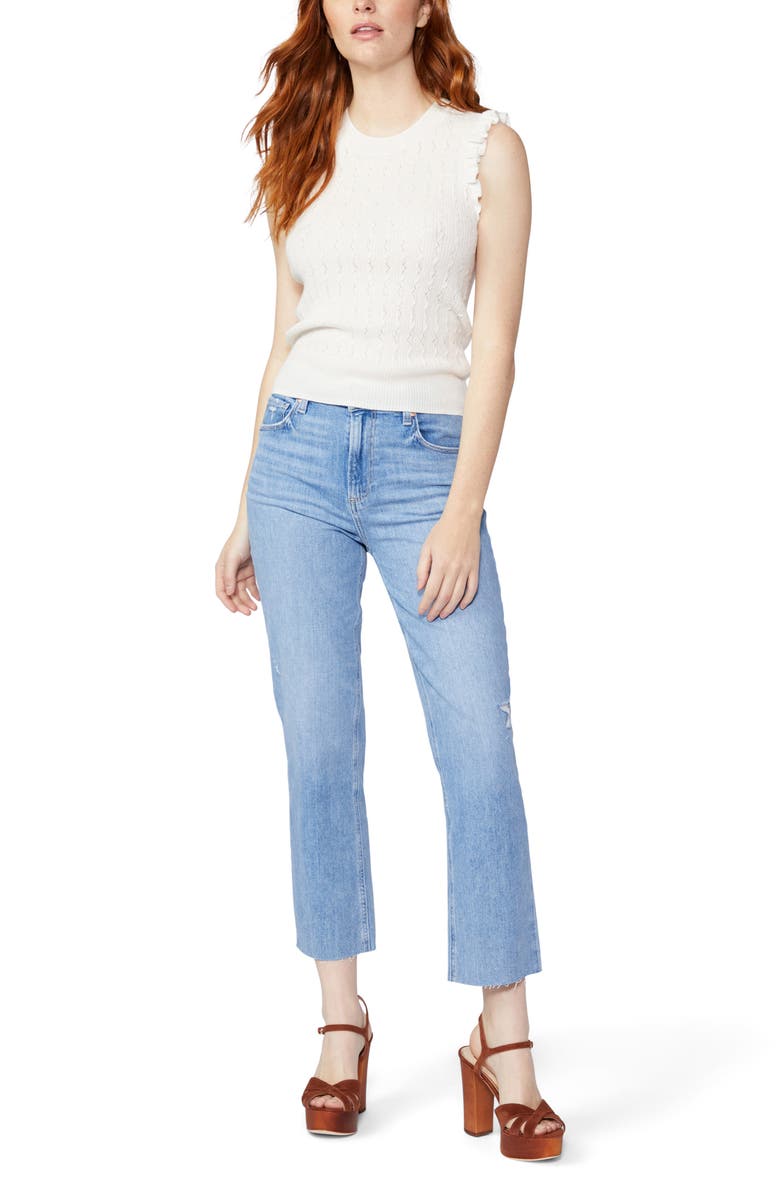 PAIGE Sarah Ankle Straight Leg Jeans, Alternate, color, Cailin Destructed