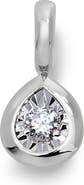 Monica Vinader Solitaire Pear Cut Lab Grown Diamond Pendant Charm