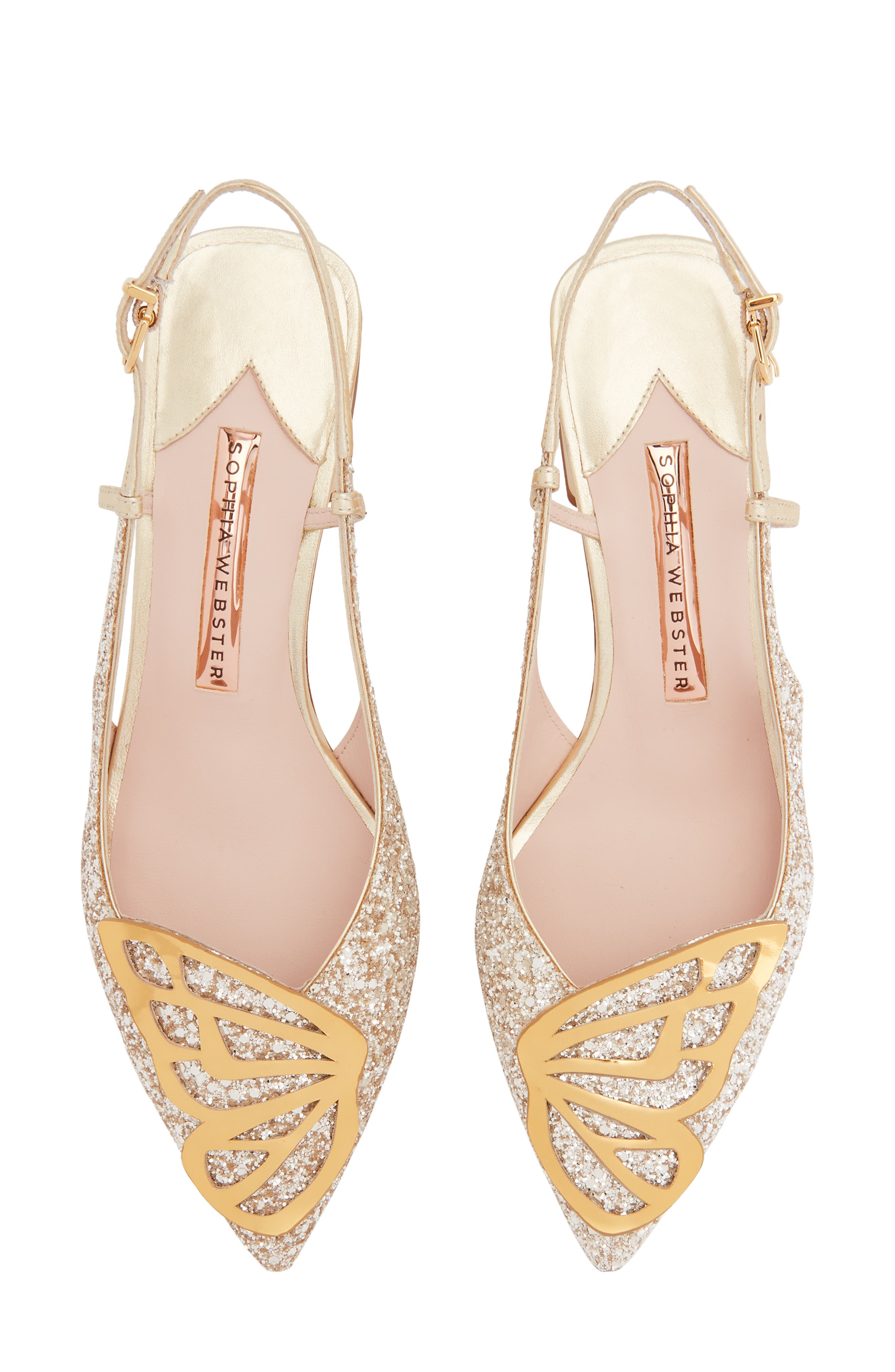 SOPHIA WEBSTER Butterfly Embellished Mismatched Slingback Sandals, Alternate, color, 