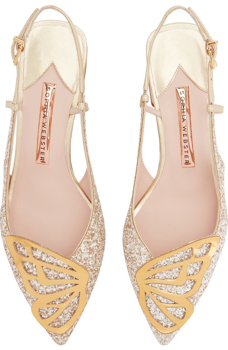 SOPHIA WEBSTER Butterfly Embellished Mismatched Slingback Sandals, Alternate, color,