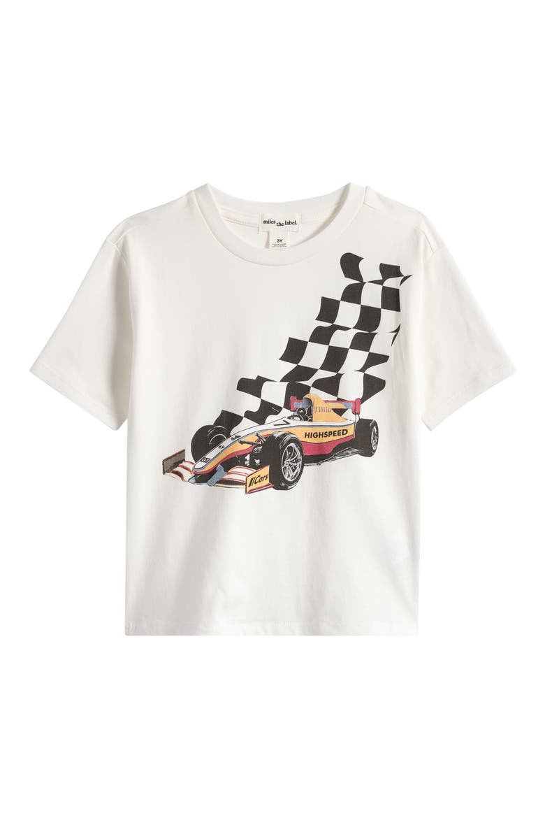 Kids' Grand Prix Organic Cotton Graphic T-Shirt, Main, color, OFF WHITE