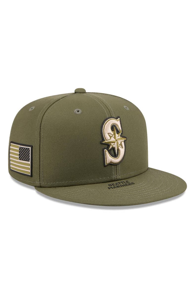 New Era Men's New Era  Olive Seattle Mariners 2026 Armed Forces Day 59FIFTY Fitted Hat, Main, color, Olive