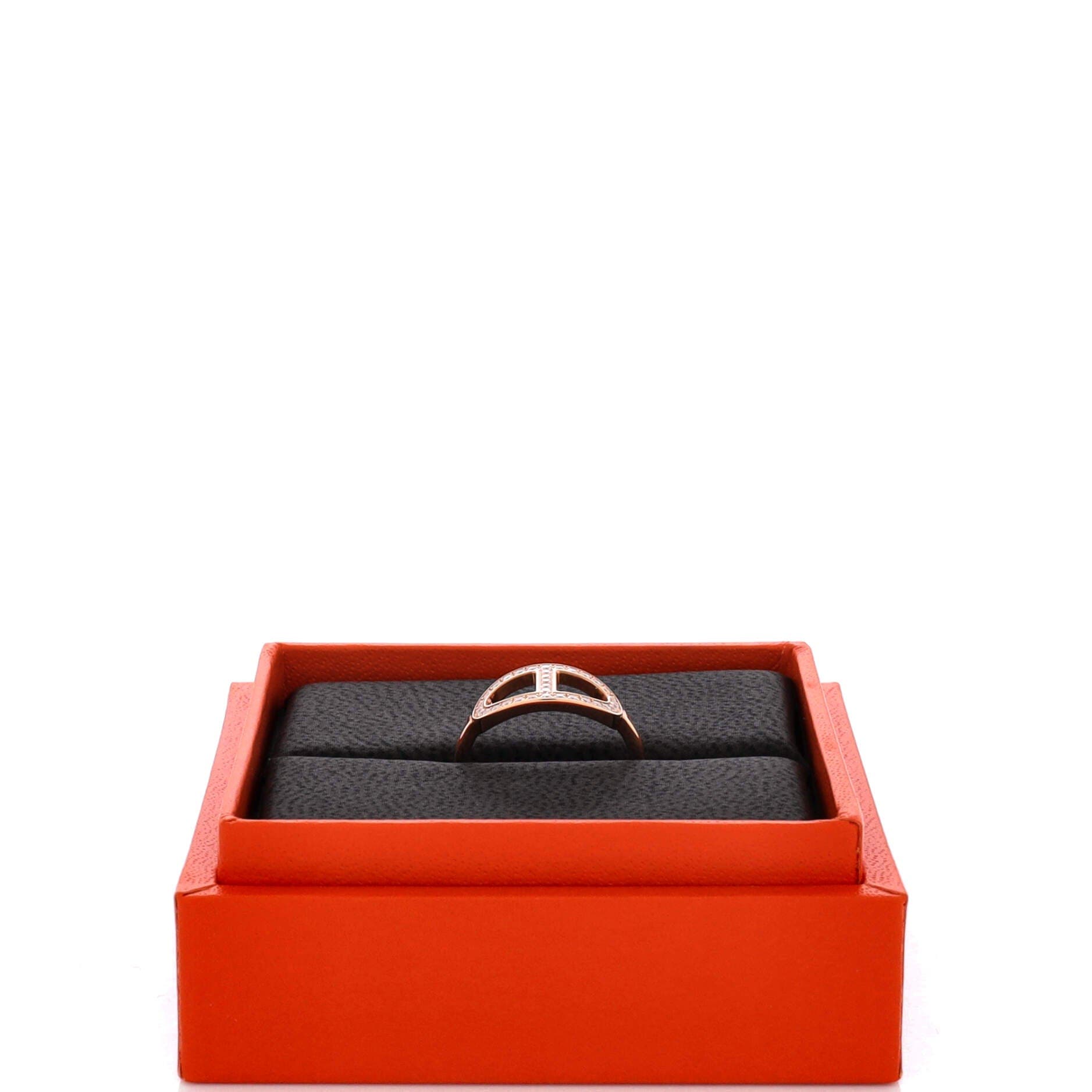 Chaine d'Ancre Contour Ring 18K Rose Gold and Diamonds Medium, Alternate, color, Metallic Gold