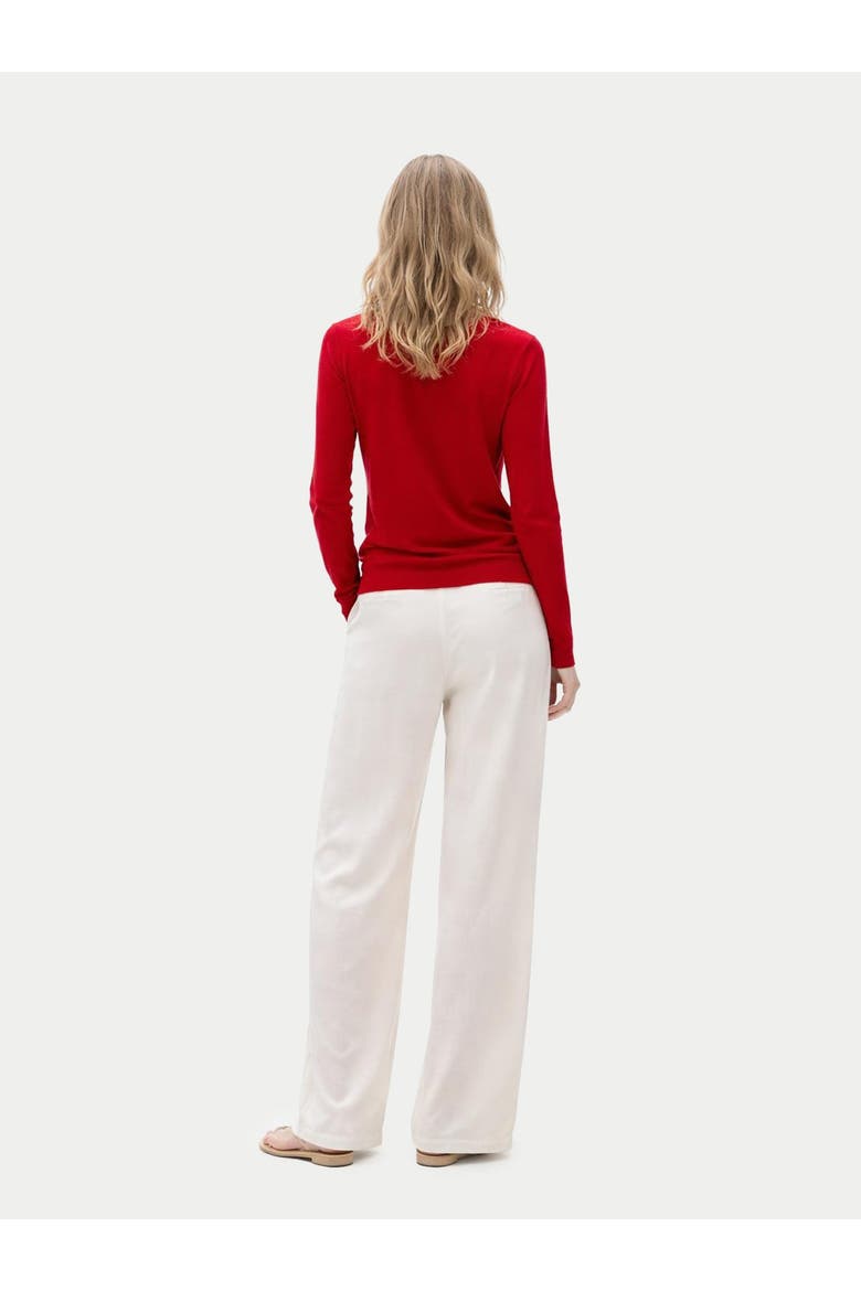 Timeless Cashmere V-Neck Sweater, Alternate, color, chili pepper