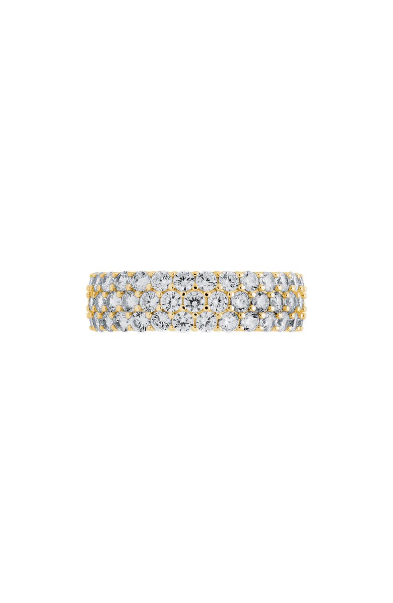 Sterling Forever Kate Cubic Zirconia Ring, Alternate, color, Gold