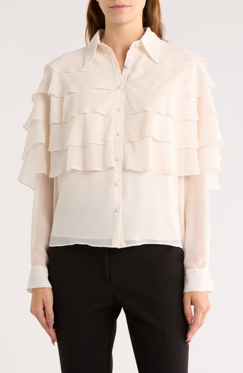 Ruffle Long Sleeve Top