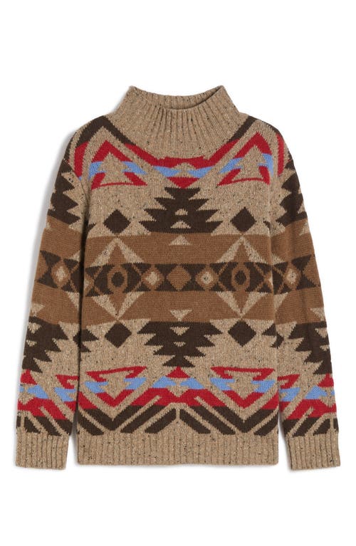 Weekend Max Mara Eritrea Jacquard Mock Neck Sweater In Brown
