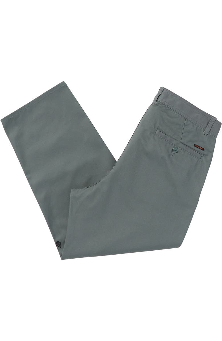 Volcom Briqlayer Pleated Tapered Leg Pants, Alternate, color, Dark Slate