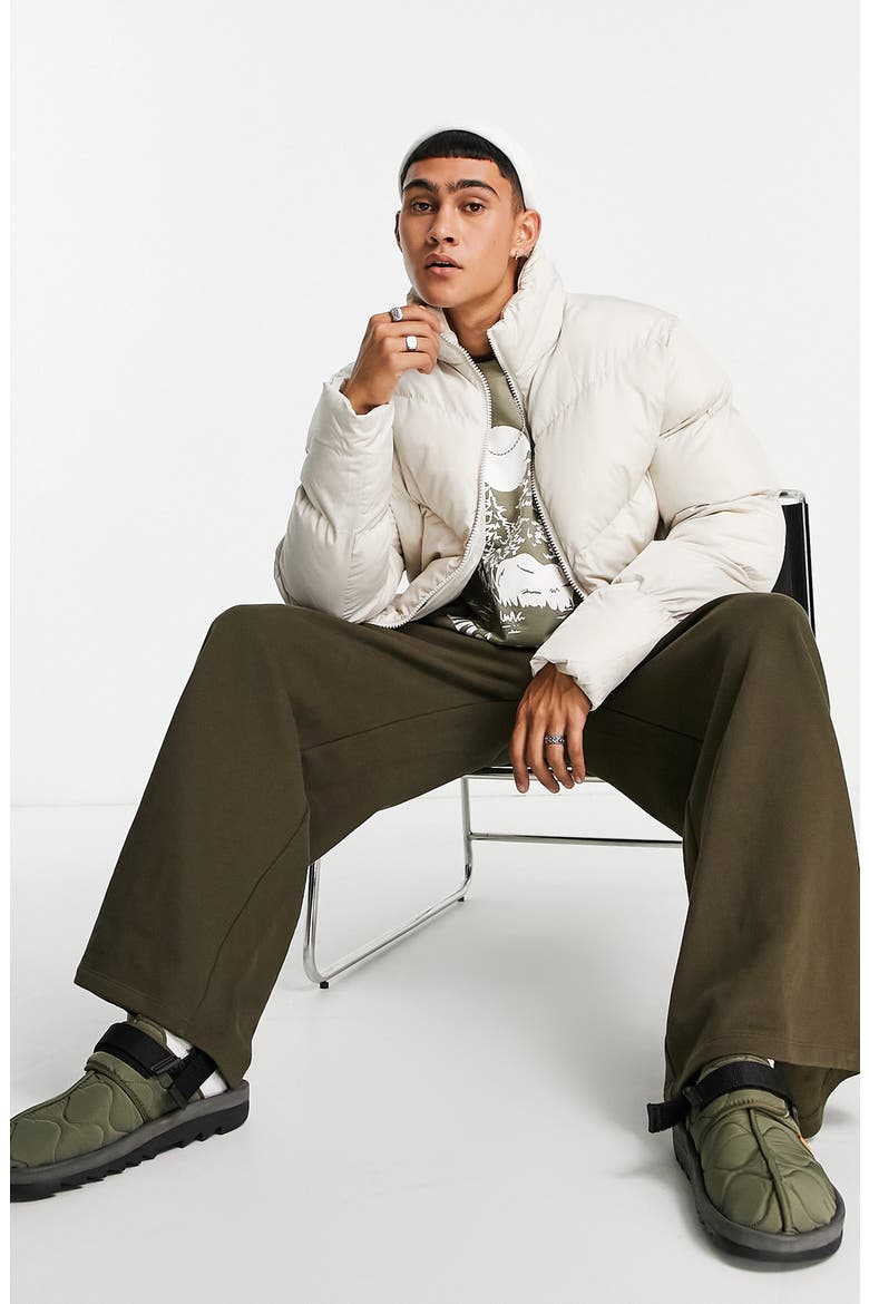 Recycled Polyester Puffer Jacket, Alternate, color, BLONDE