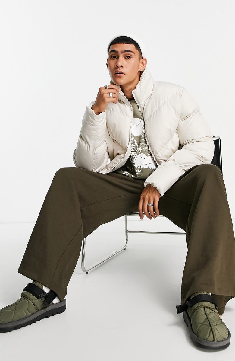 ASOS DESIGN Recycled Polyester Puffer Jacket, Alternate, color, 