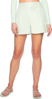 Susana Monaco Faux Leather Shorts