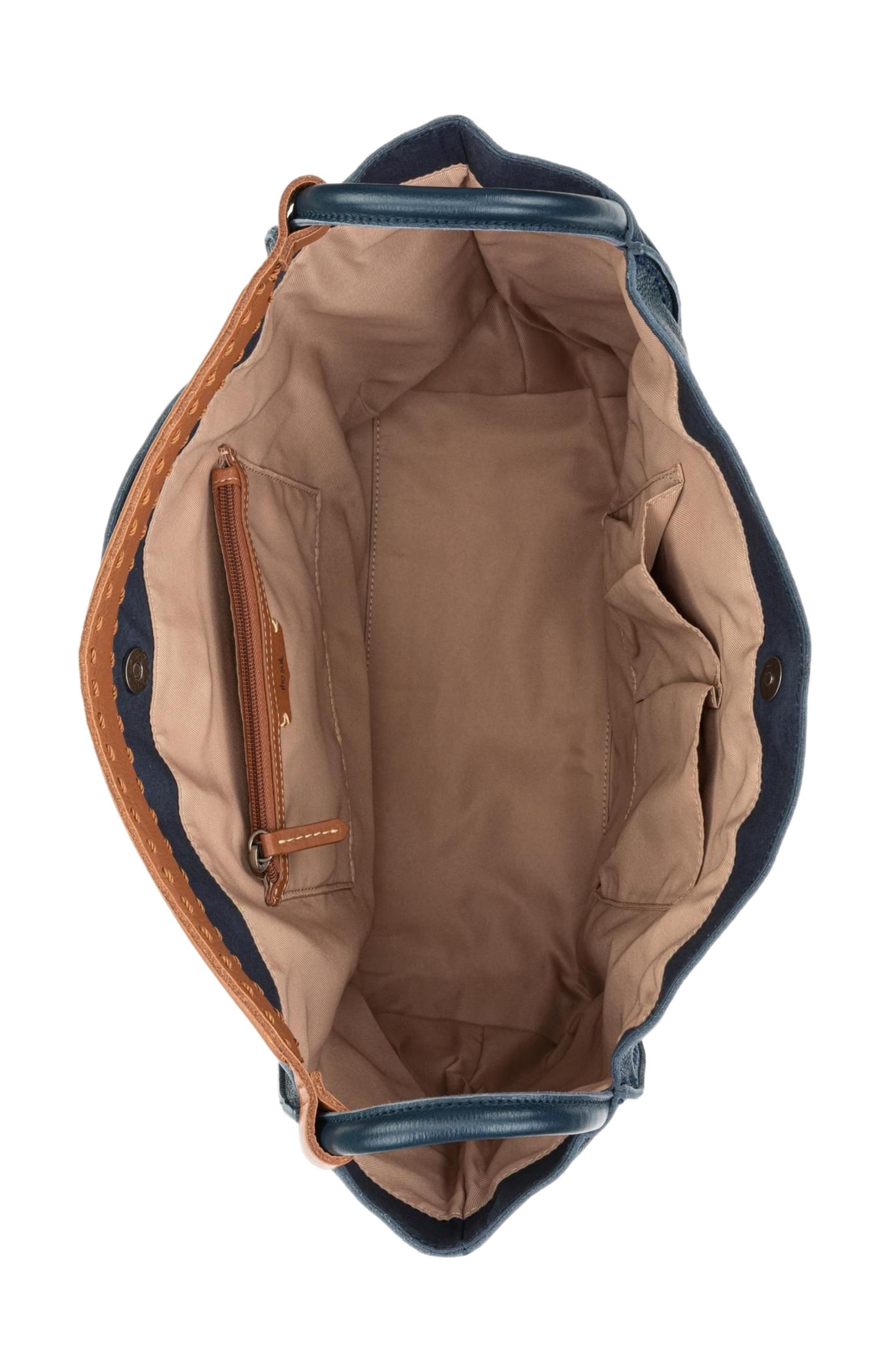Los Feliz Large Tote Leather Bag, Alternate, color, Indigo
