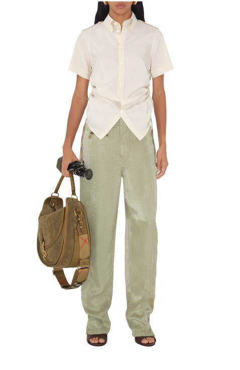 パンツ BURBERRY Woman Pants White 8088801 Burberry Outlet: Pants woman - White | Burberry pants