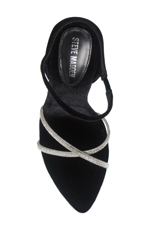 Steve Madden Stunner Stiletto Slide Sandal In Black Velvet