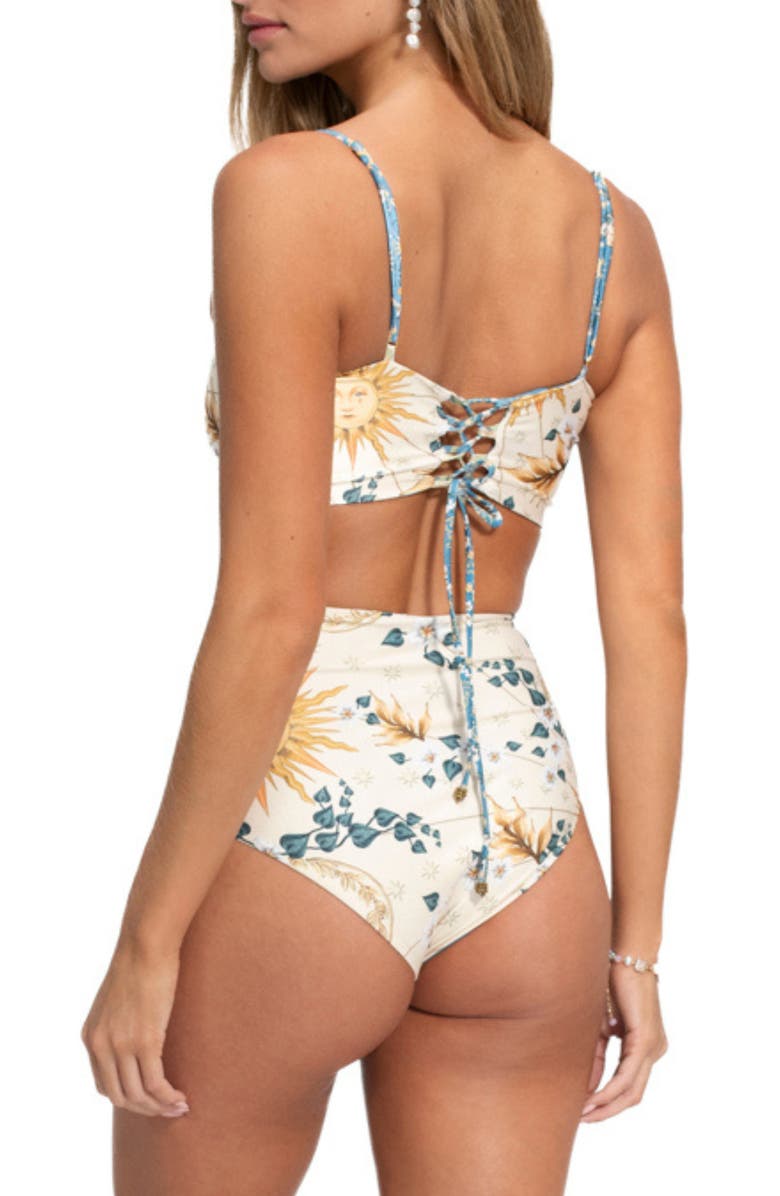 Agua Bendita Georgina Solstice Reversible Bikini Top, Alternate, color, White