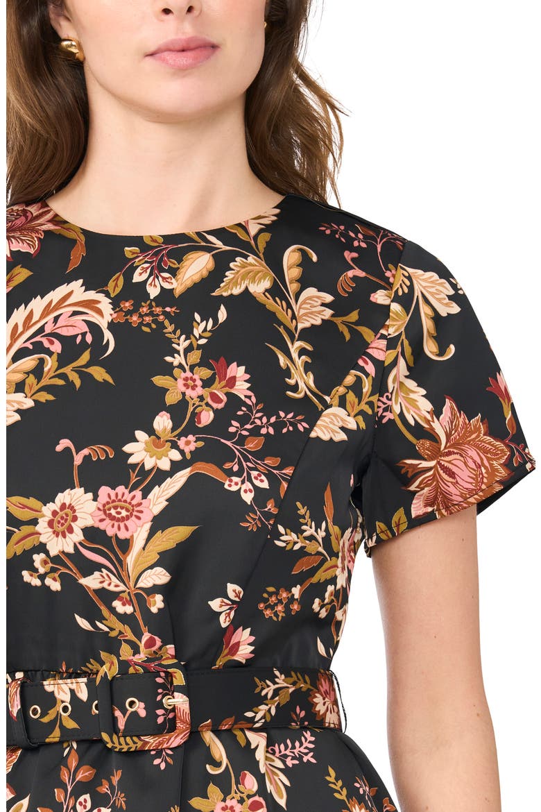 Short Sleeve Minidress, Alternate, color, RICH BLACK