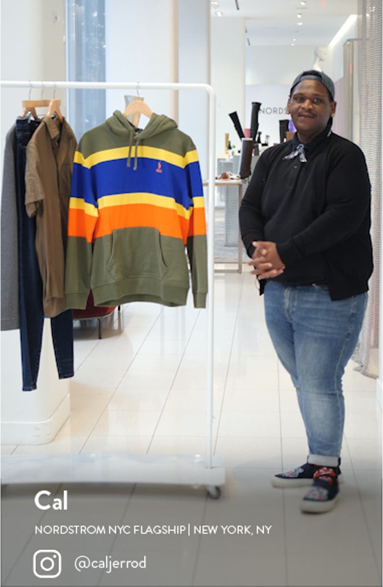 Stripe Fleece Hoodie, sales video thumbnail