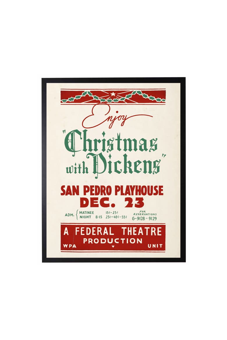 Vintage Christmas with Dickens Show Poster, Main, color, Ivory