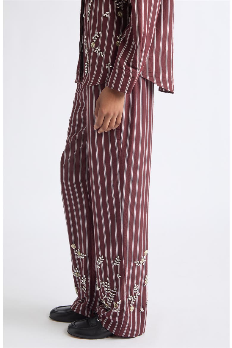 Beaded Boxer Straight Leg Pants, Alternate, color, UNIFORM STRIPES