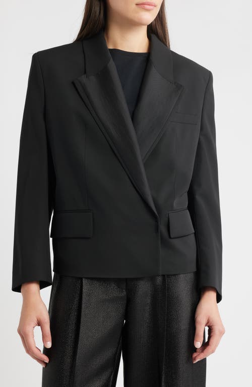 Hugo Boss Boss Janeva Virgin Wool One-button Blazer In Black