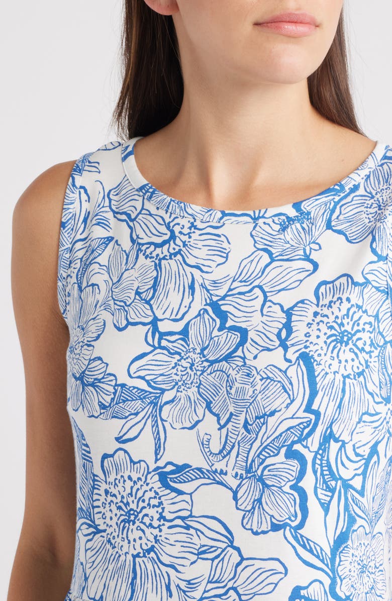 Lilly Pulitzer<sup>®</sup> Hayleigh Tiered Sleeveless Cotton Midi Dress, Alternate, color, Starlight Navy Unforgettable