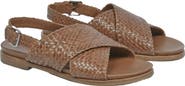Celtic & Co. Leather Woven Crossover Sandal