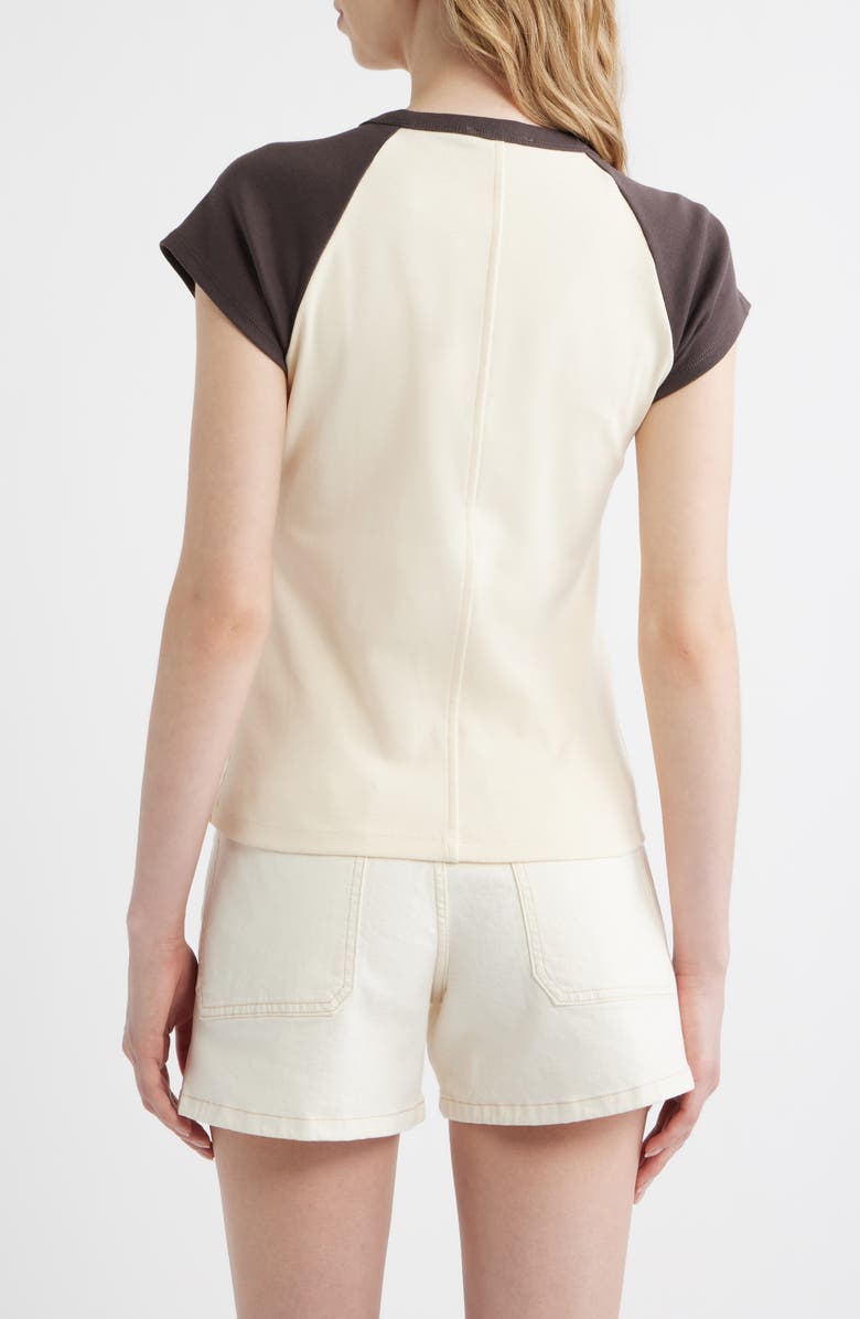 Madewell '90s Crewneck Raglan T-Shirt, Alternate, color, Colorblock