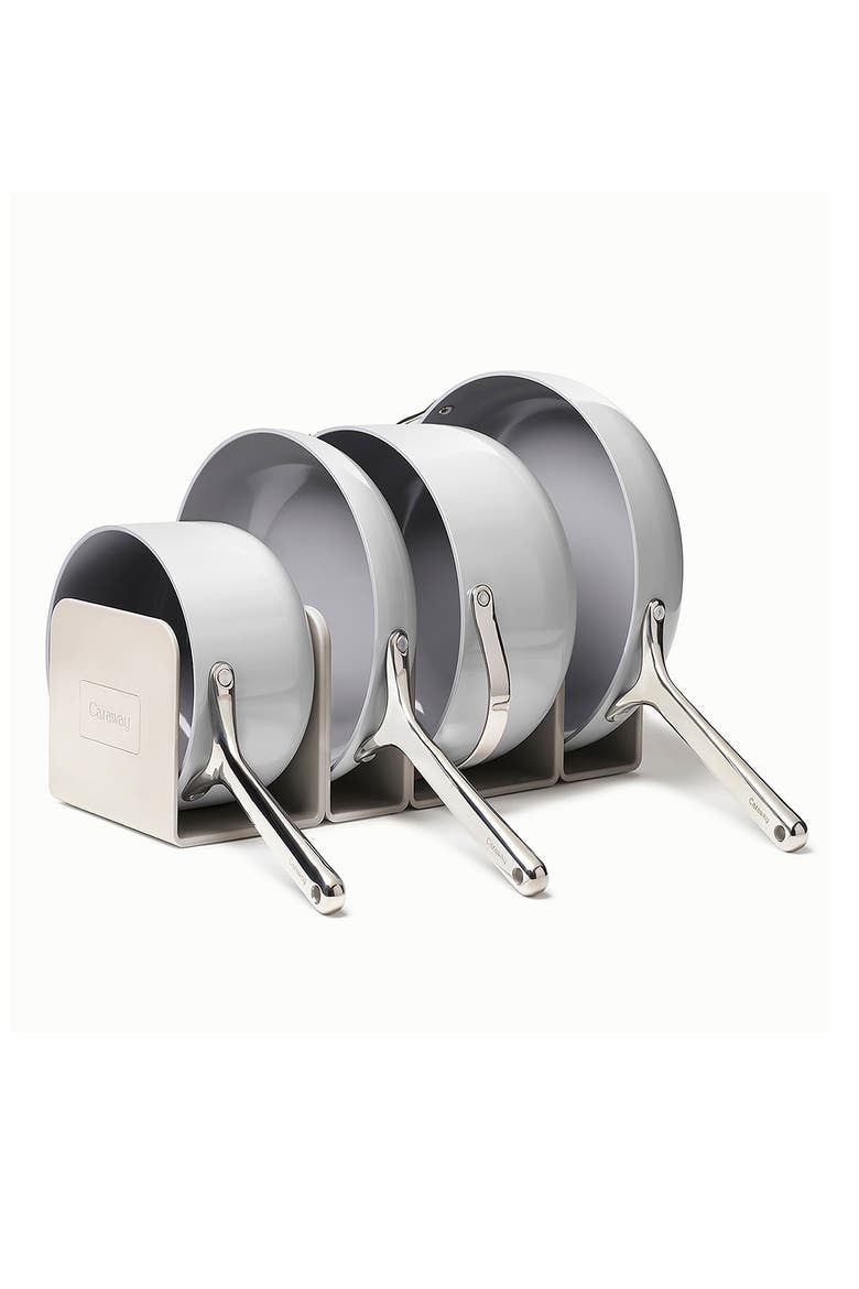 Non-Toxic Ceramic Non-Stick 7-Piece Cookware Set with Lid Storage, Alternate, color, GRAY