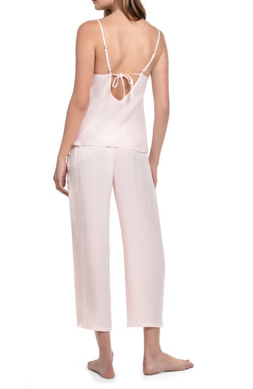 In Bloom By Jonquil Everlee Lace Trim Satin Pajamas In Pink