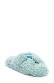 Honeydew The Knot Plush Faux Fur Slide Sandal