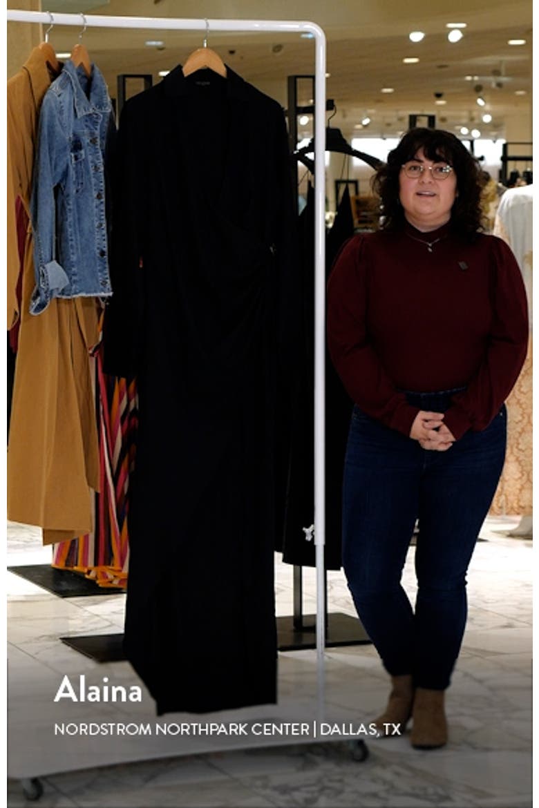 Long Sleeve Faux Wrap Dress video