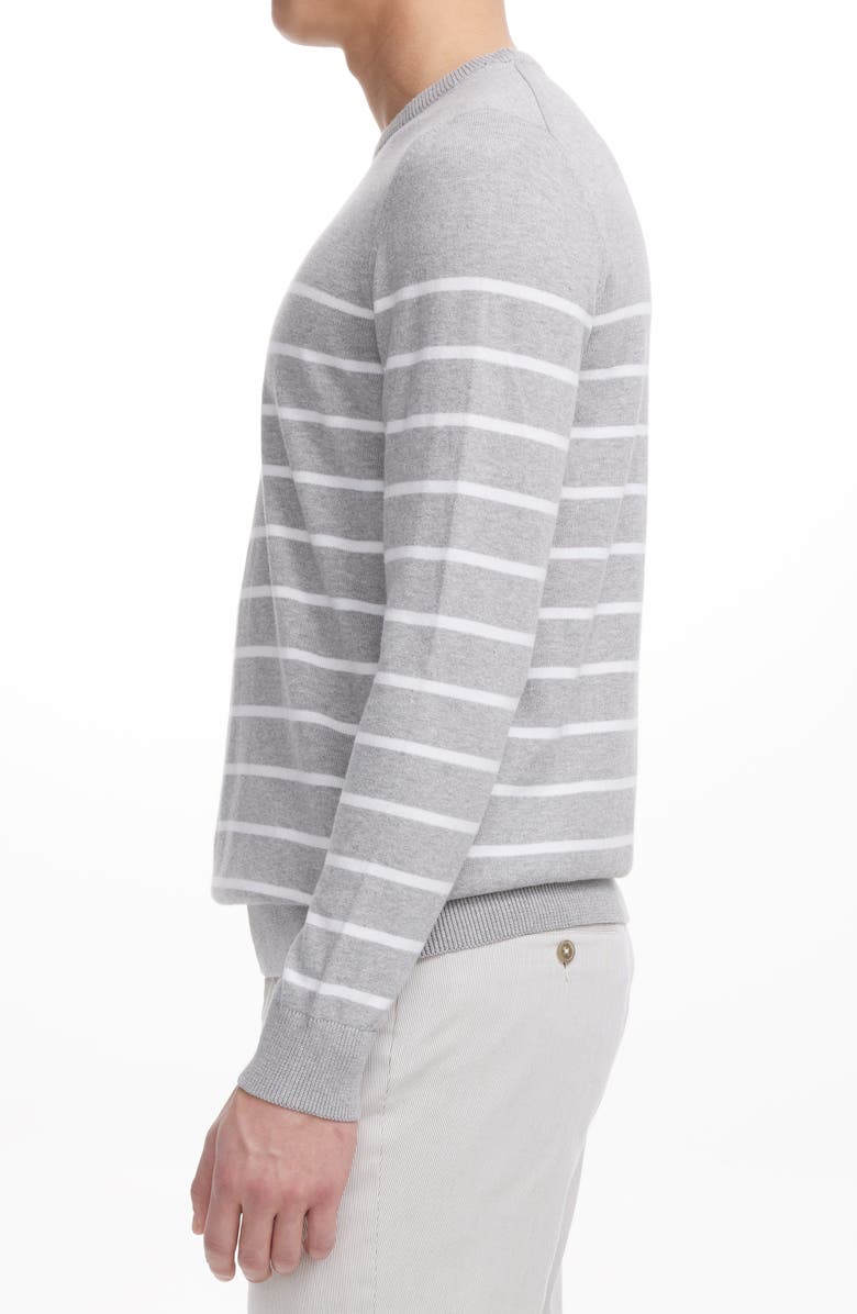 Jack Victor Cedar Stripe Organic Cotton Sweater, Alternate, color, 