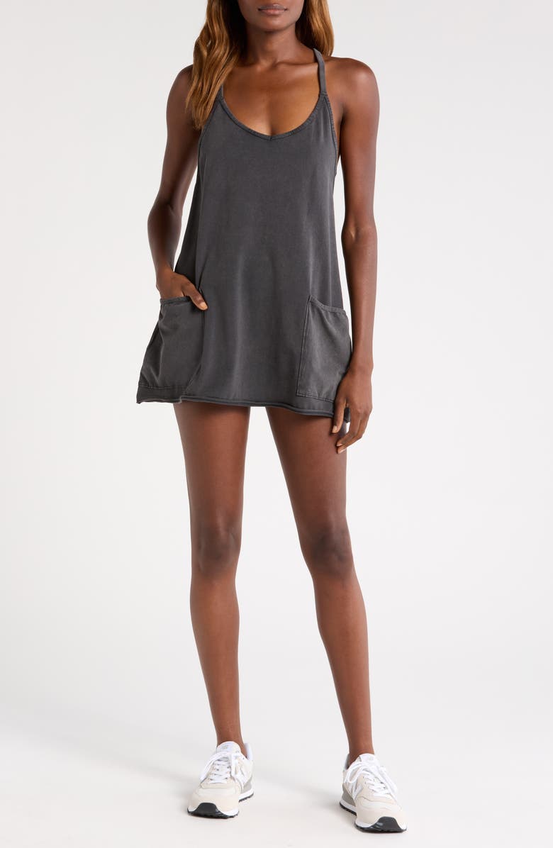 Free People FP Movement Hot Shot Mini Sport Dress, Main, color, Black