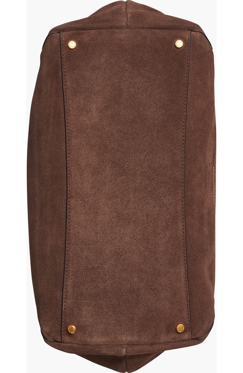 Donna Karan New York Glenwood Suede Shoulder, Alternate, color, Chocolate