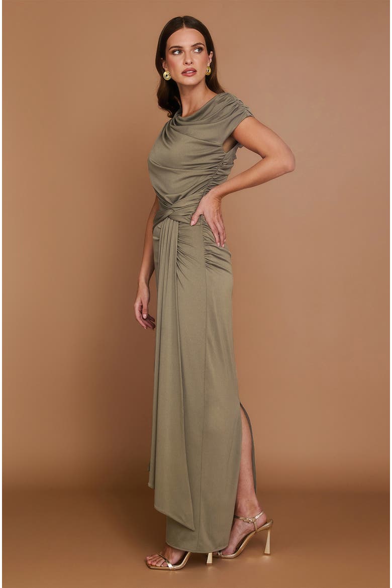 Knot Detail Maxi Dress, Alternate, color, Green