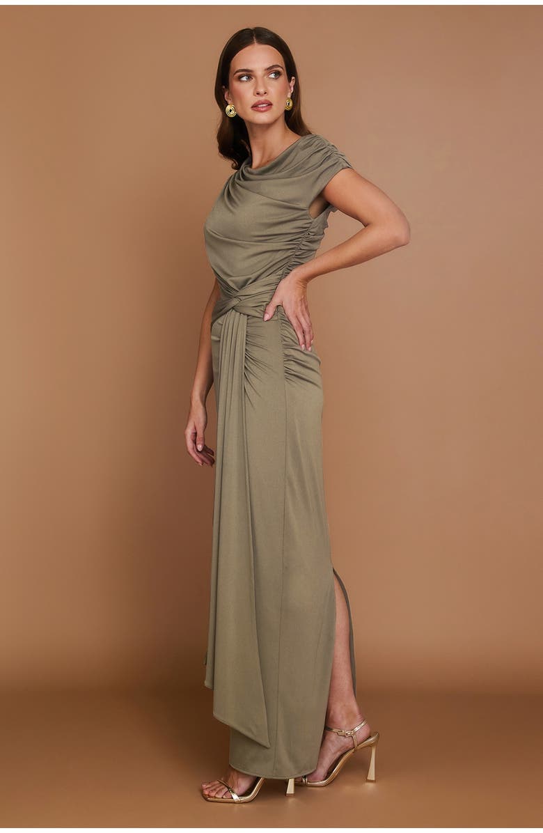 Six Stories Knot Detail Maxi Dress, Alternate, color, Green
