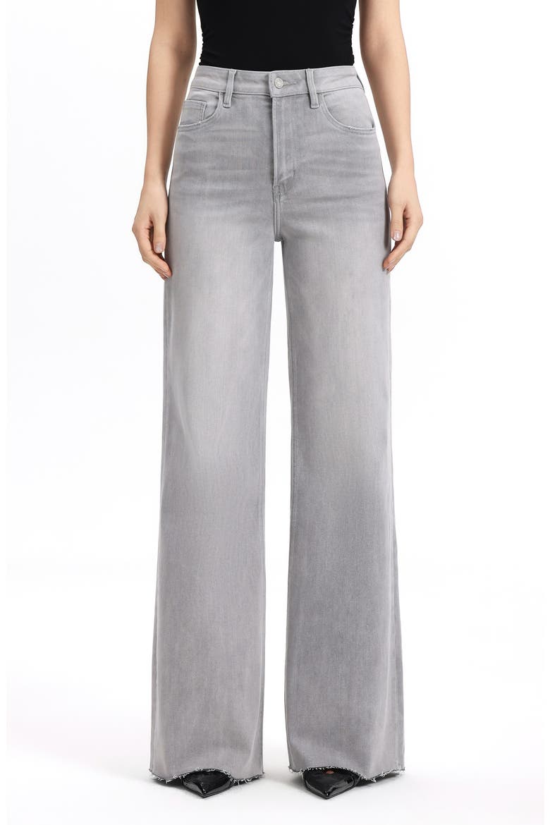 Super High Waist Wide Leg Jeans, Main, color, STONE GRAY