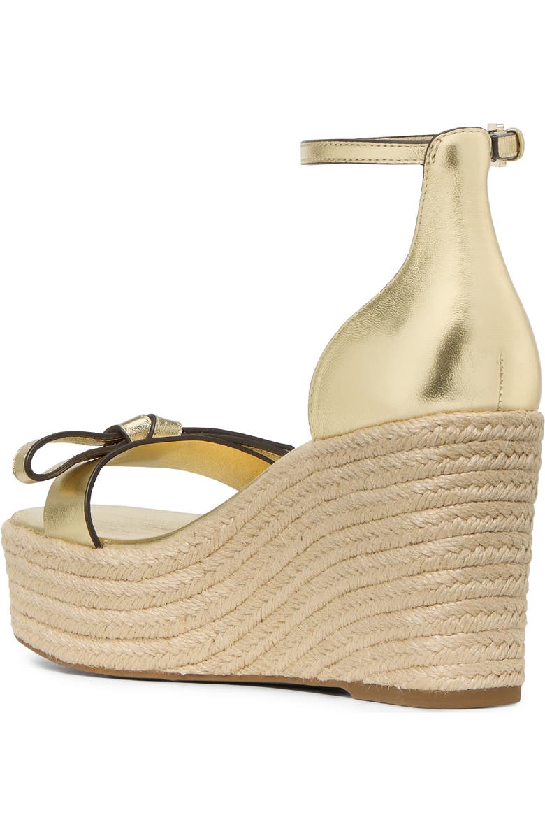 Kate Spade New York loop metallic espadrille wedge, Alternate, color, Pale Gold