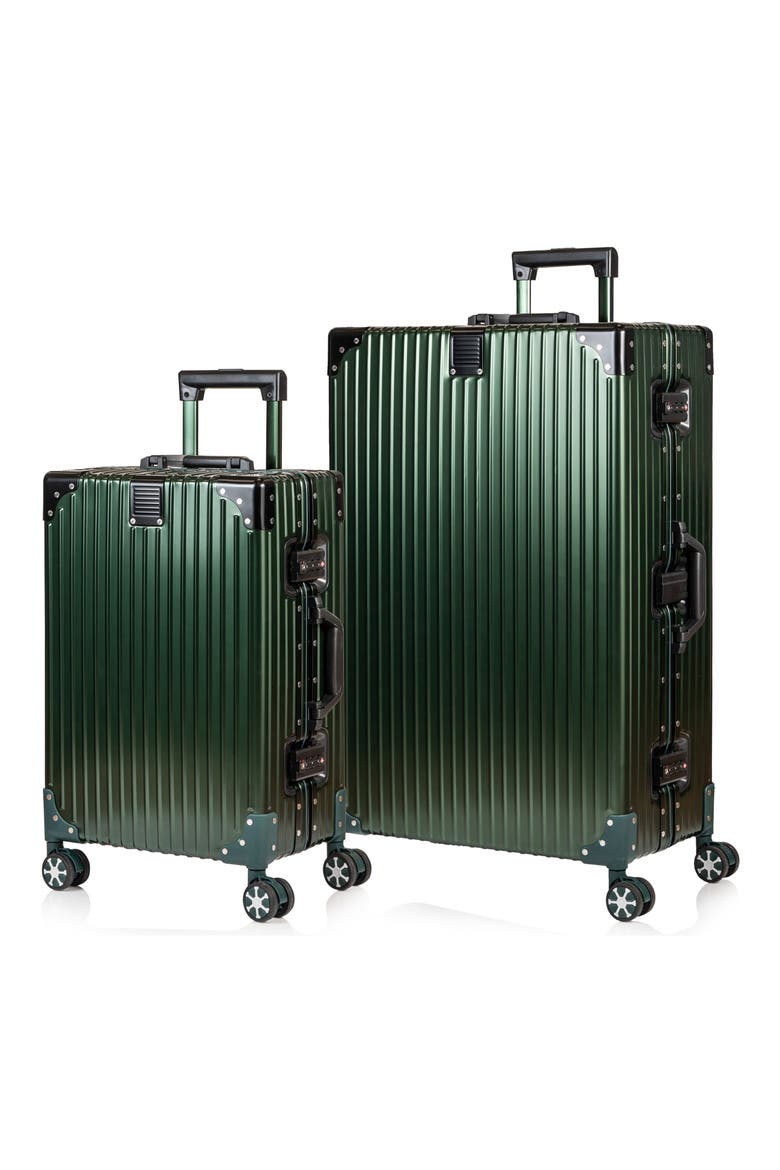 Elite 2-Piece Hardside Spinner Luggage Set, Main, color, GREEN