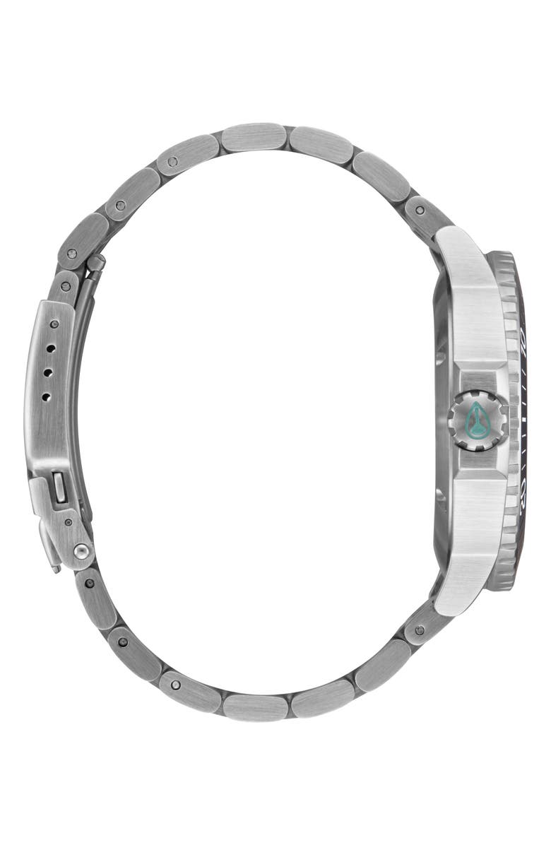 Nixon The Stinger Dive Bracelet Watch, 44mm, Alternate, color, Silver / Jade / White